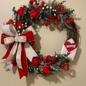 Handmade Valentines Wreath